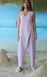 The Belted Jumpsuit with Cover Up Long Bisht