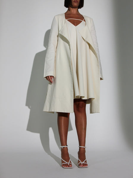 Flowy cotton dress with jacket